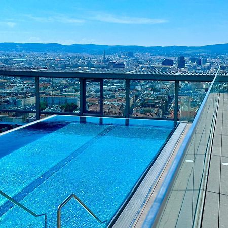 Panorama Sky Apartment I Rooftop Pool I Metro Station Wien Exteriör bild
