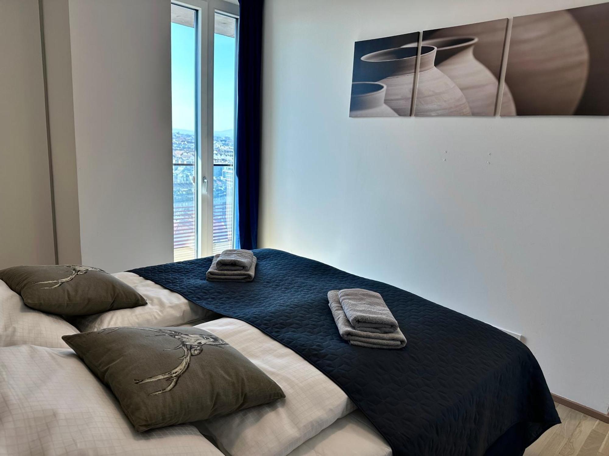Panorama Sky Apartment I Rooftop Pool I Metro Station Wien Exteriör bild